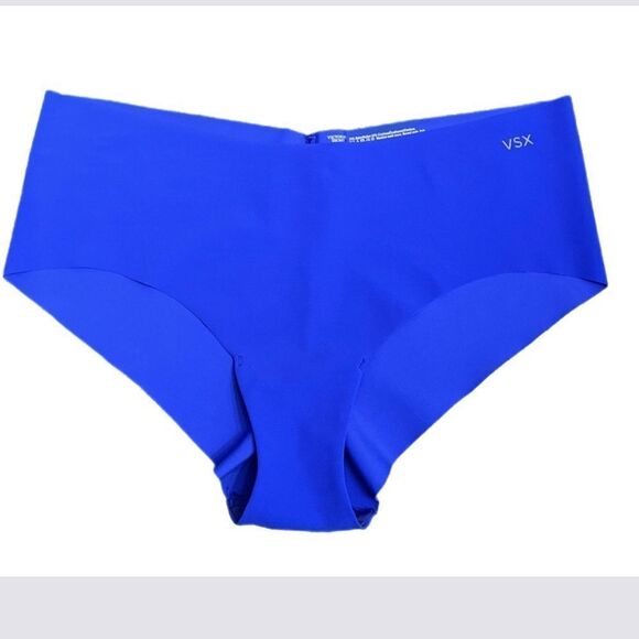 Victorias Secret VSX Sports YOGA Seamless No Show Hiphugger panty Blue Large - Picture 1 of 2